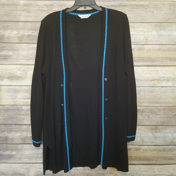 Misook Tops - Misook Jeweled Open Cardigan Topper Jacket M